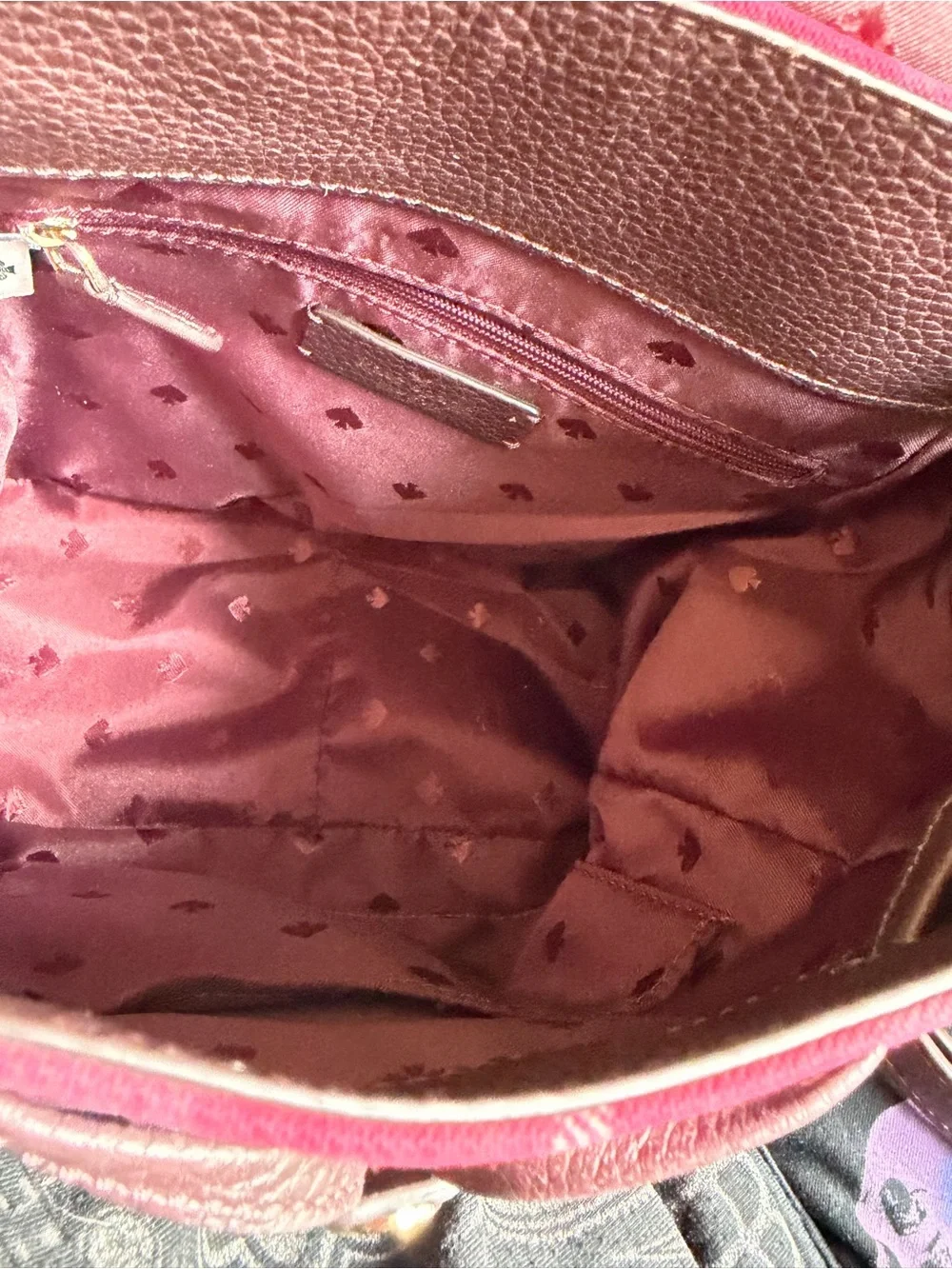 kate spade Leila red and black plaid Backpack with leather trim Near new - Picture 10 of 14